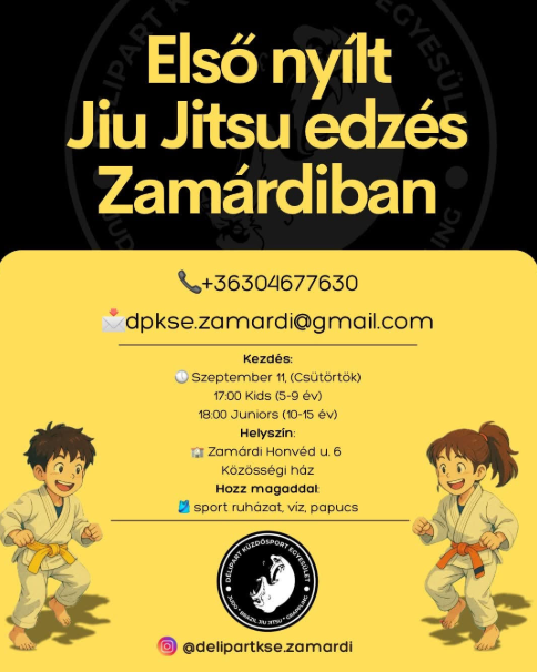 Brazil Jiu Jitsu gyerek edzések Zamárdiban! 2025
