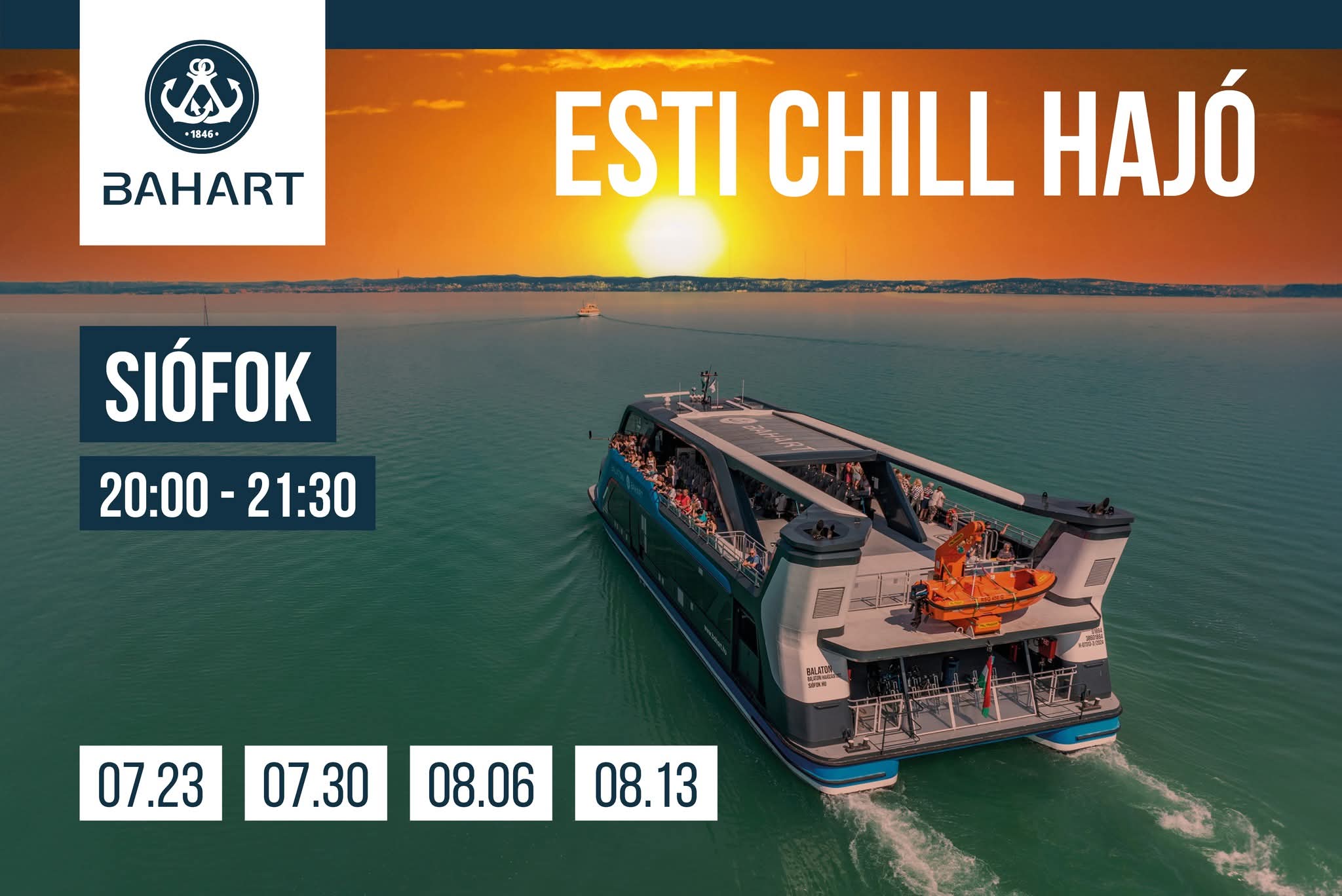 CHILL PROGRAMHAJÓK – BALATONI NAPLEMENTE KOKTÉLLAL 2025