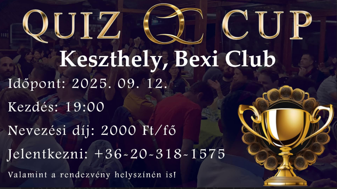 QUIZ CUP – Játékkal, Baráti Hangulattal, Zenei Kísérettel! 2025
