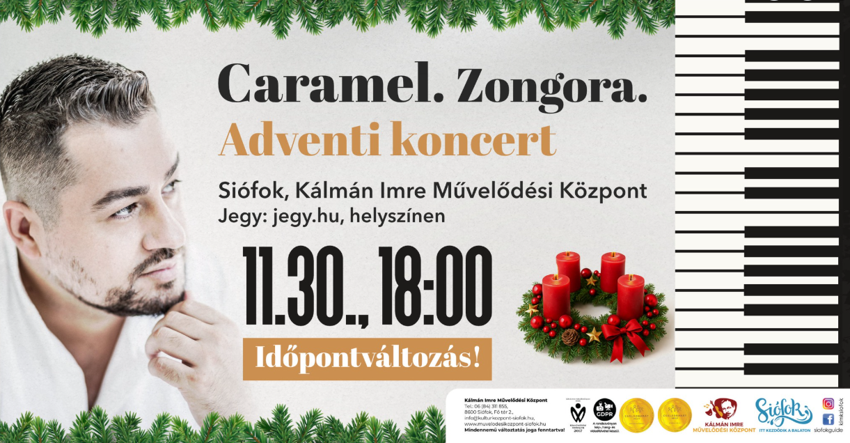 Meghitt adventi koncert Siófokon – Caramel.Zongora.
