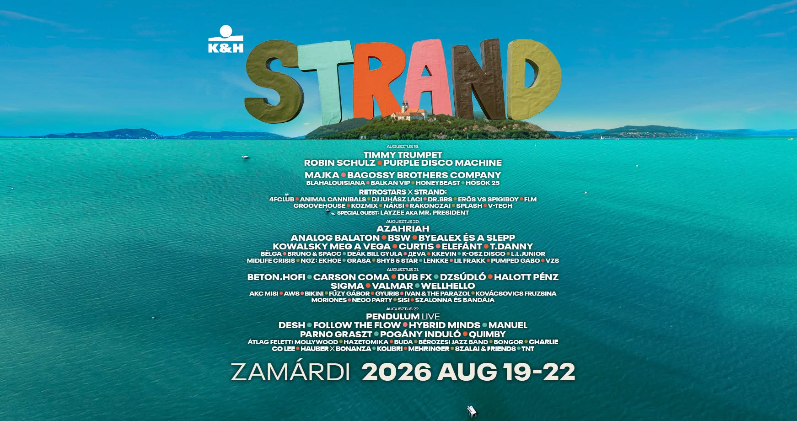 STRAND Fesztivál 2026: Megérkeztek az első fellépők – augusztus 19–22. között újra Zamárdiban dübörög a nyár!