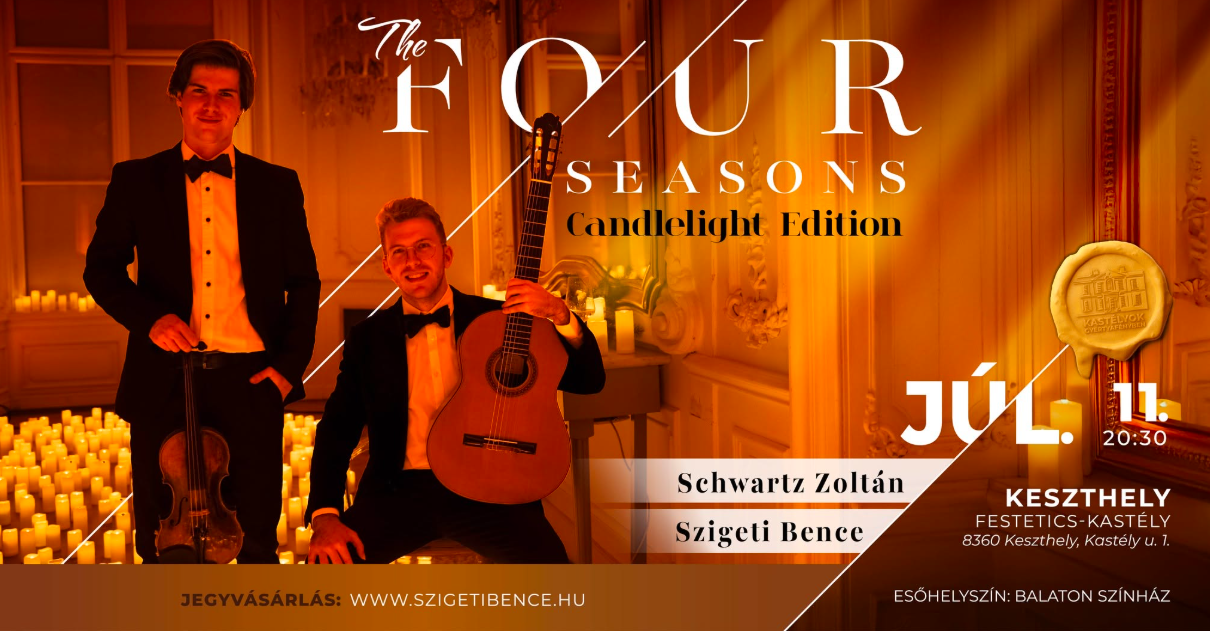 Kastélyok gyertyafényben Keszthelyen: A Four Seasons Candlelight Edition varázsolja el a közönséget