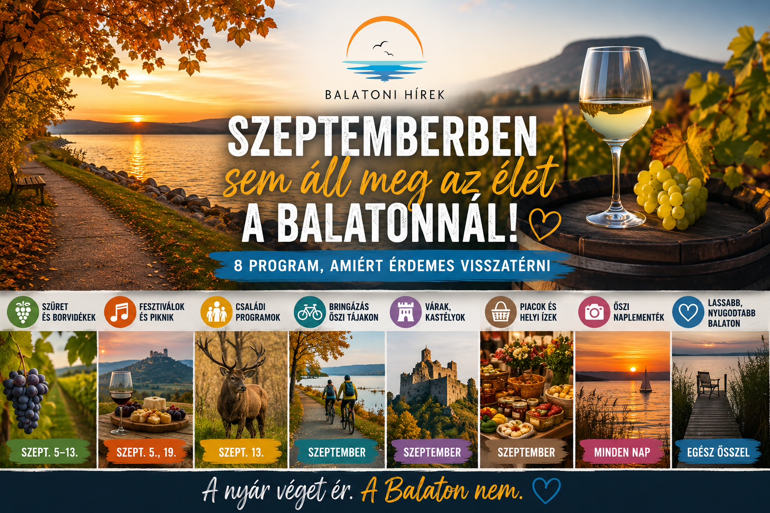 A nyár véget ért. A Balaton nem.