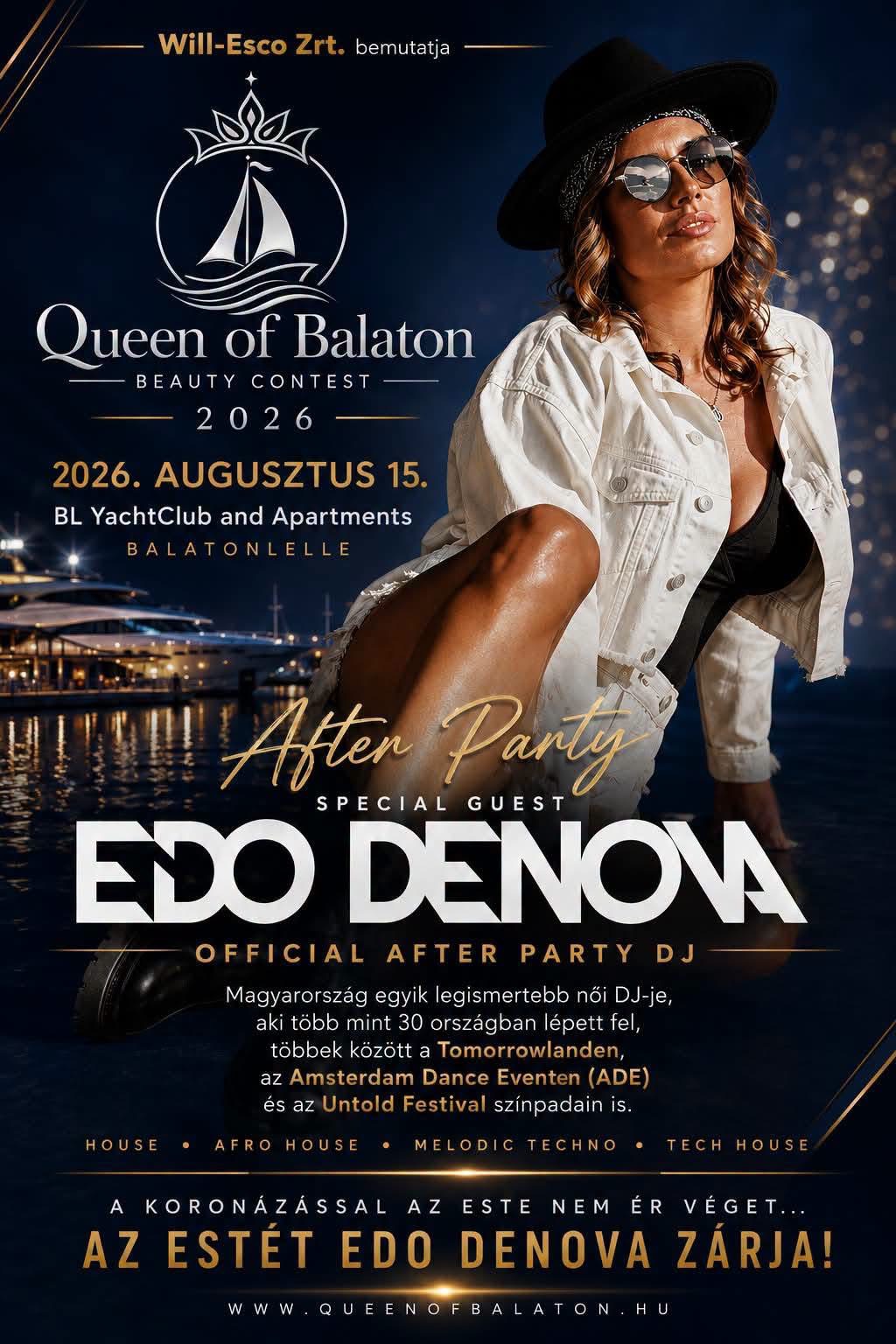 Queen of Balaton 2026: szépség, elegancia és exkluzív after party vár Balatonlellén