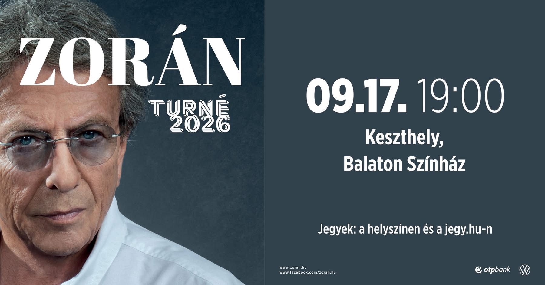 Zorán Keszthelyen koncertezik – szeptember 17-én érkezik a Balaton Színházba